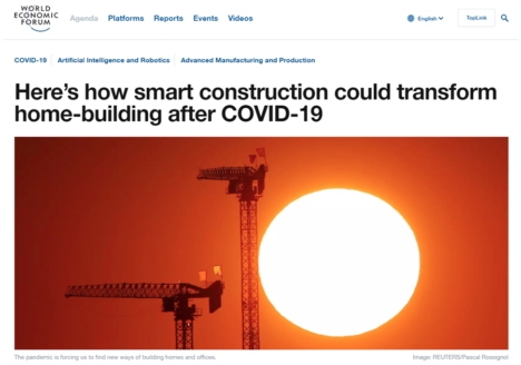 wef article about importante of bim during covid