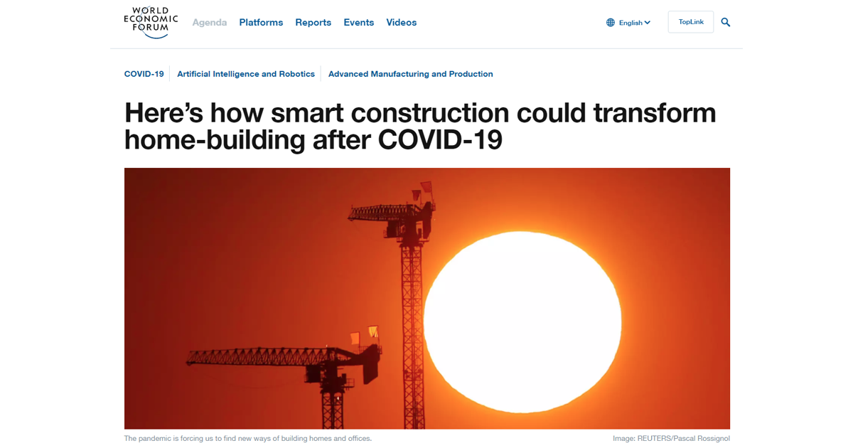 wef article about importante of bim during covid